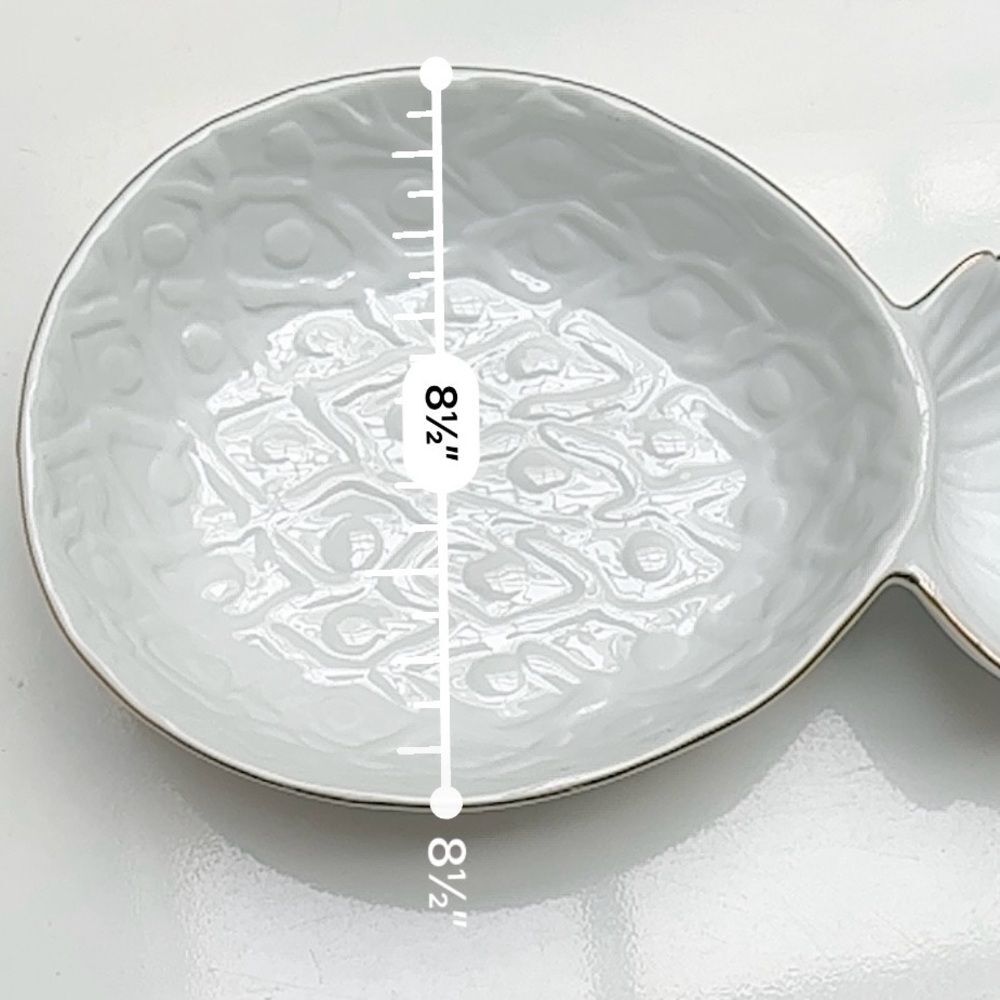 Lilly Pulitzer for Target Porcelain Pineapple Serving Bowl - White with Gold Rim - Picture 12 of 15